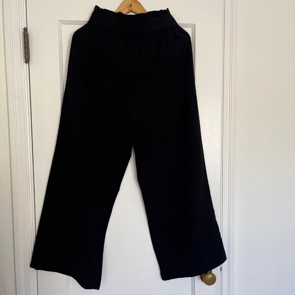 Anthropologie Elodie Wide Leg Trousers with Paperbag Tie Waist | Size Medium - Picture 4 of 7